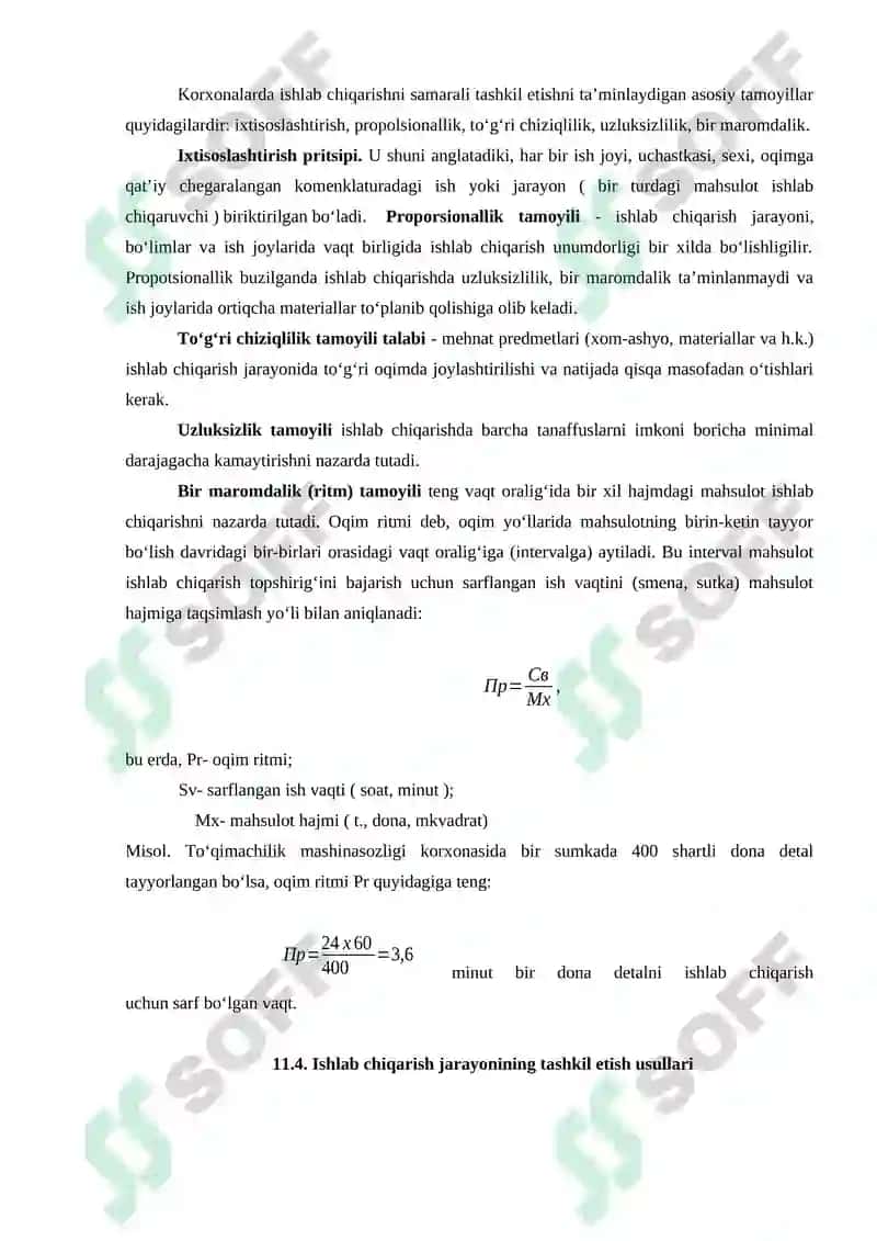 Ishlab chiqarish jarayoni va uning turlari 4
