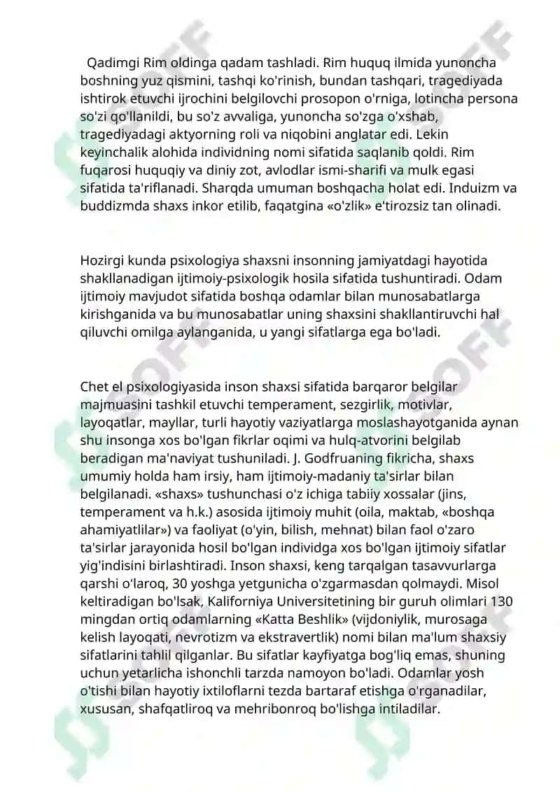 Shaxs patologiyasi va psixogeniyalar 4
