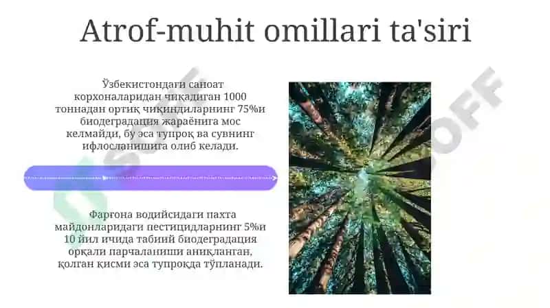 Biodegradatsiyani keltirib chiqaradigan omillar 4
