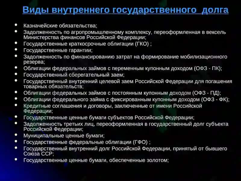 Отчёт внутреннего и внешнего долга государства 4