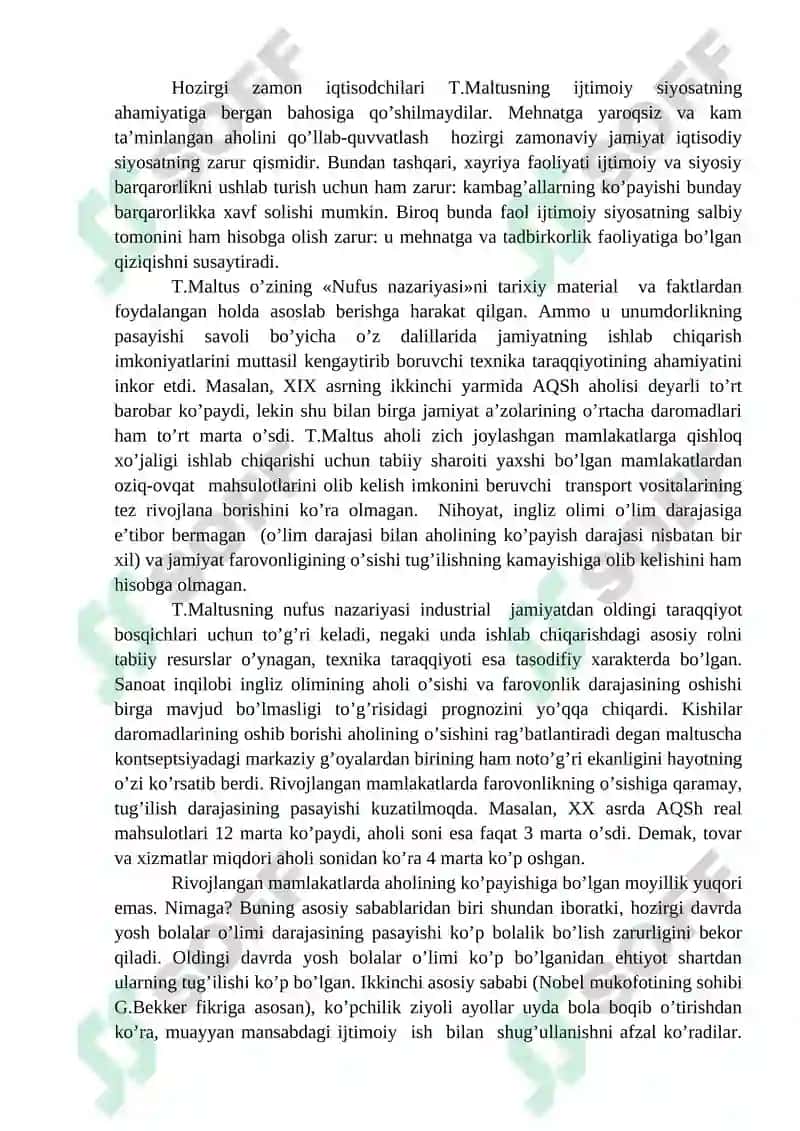 T.Maltusning iqtisodiy qarashlari 4