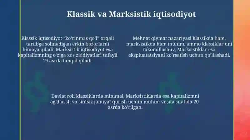 Iqtisodiy Tafakkur Maktablarining Ta'rifi 4
