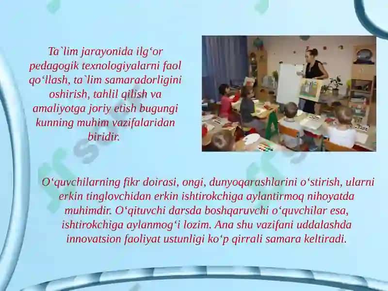 Boshlang'ich ta'limda pedagogik texnologiyalar 4