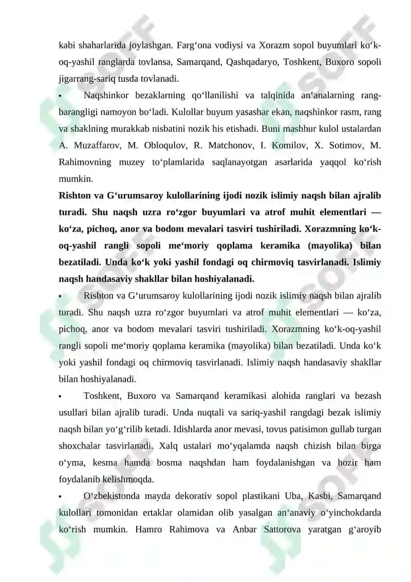 Xalq Hunarmandchiligi Texnologiyasi 4