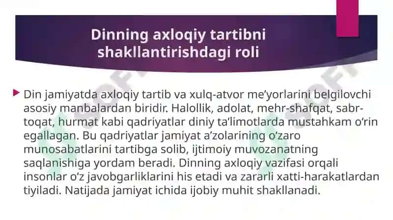 Dinning jamiyatdagi integrativ va dezintegrativ funksiyalari 4