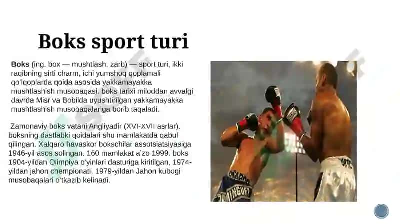 Oʻzbekistonda sport mavzusi boʻyicha prizintatsiya 4