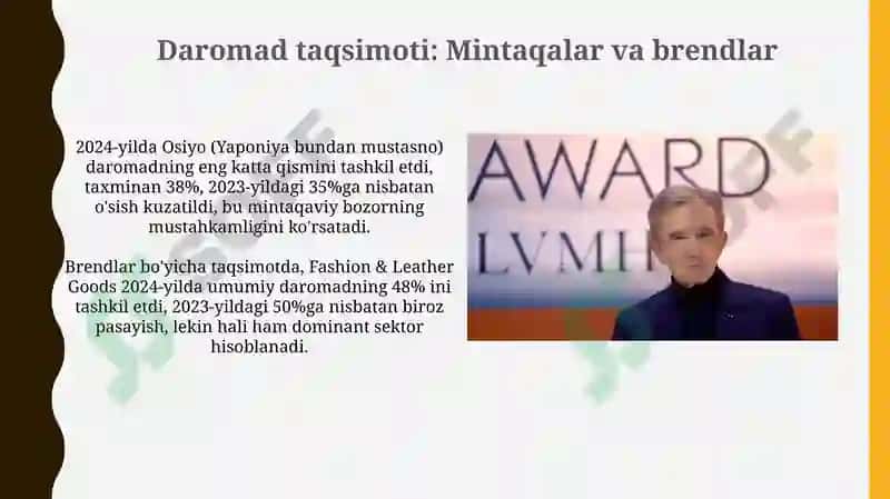 LVMH ning 2023 vs 2024 yildagi xisobotlari 4