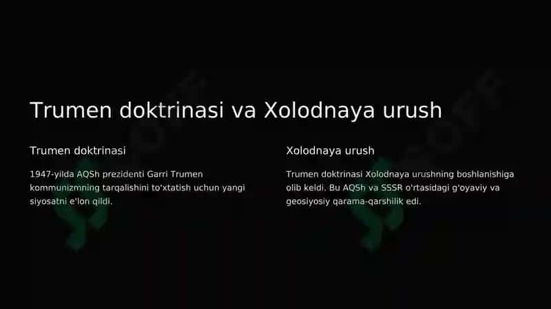 AQSh ikkinchi jahon urushidan keyingi davri 4
