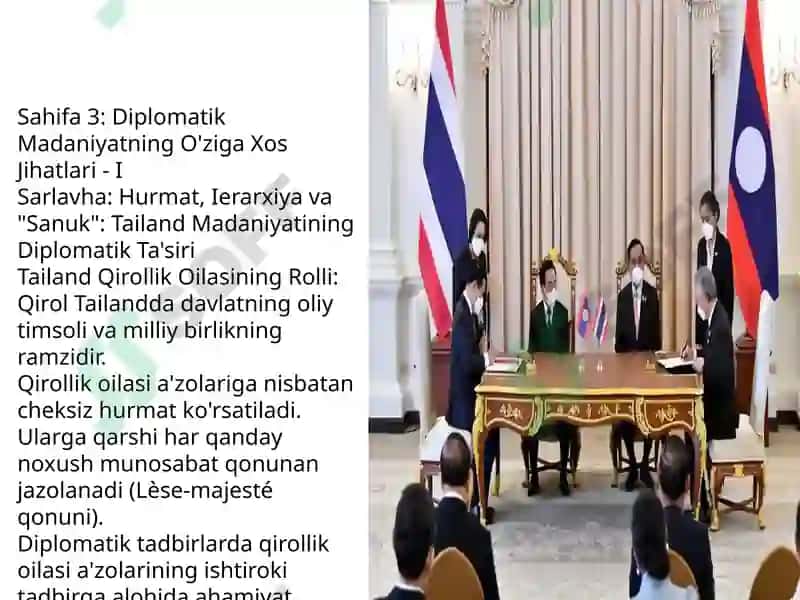 Tailandning Diplomatik Madaniyati 4