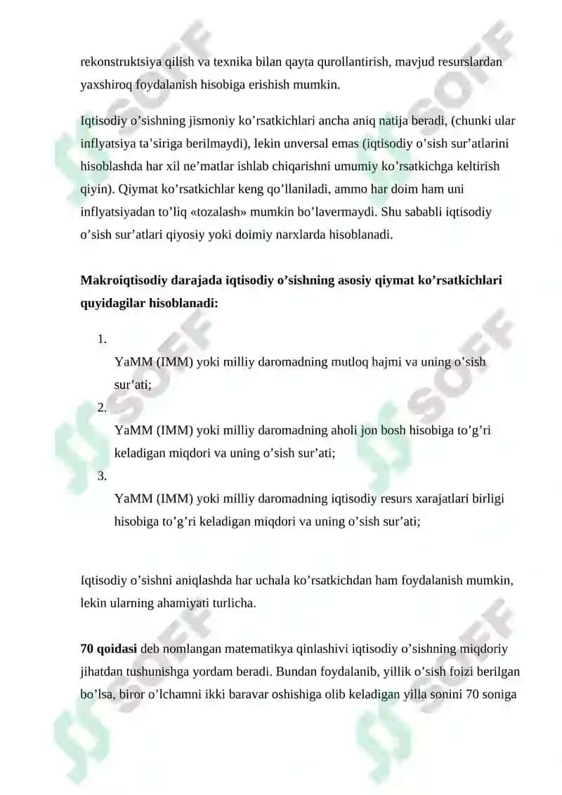 Iqtisodiy o’sish va milliy boylik 4