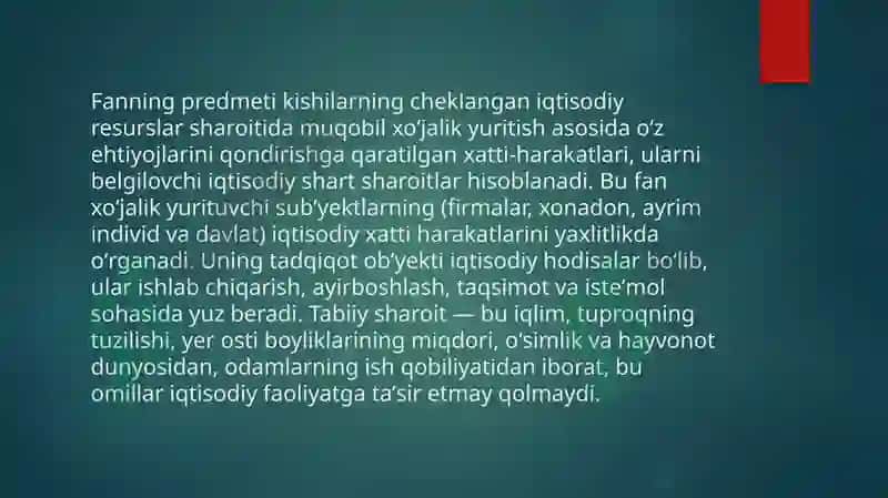 Iqtisodiyot nazariyasi 4