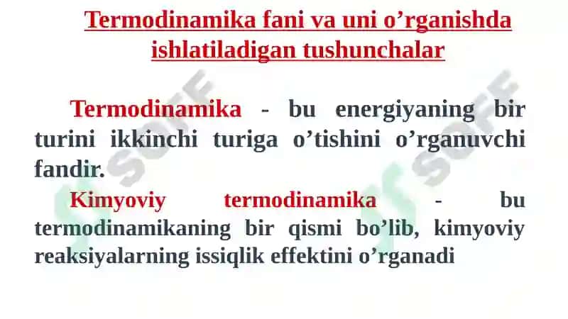Termodinamika. Kimyoviy reaksiyalar kinetikasi 4