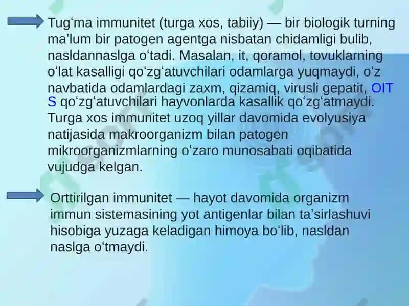 Immunitet nazariyasi 4