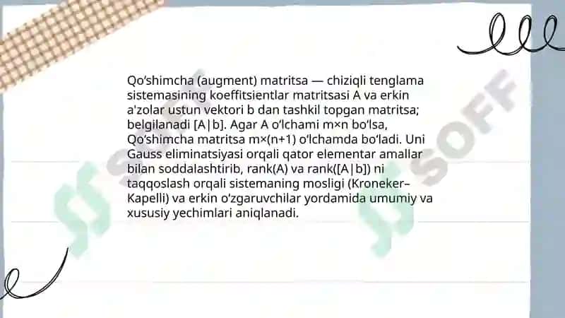 Chiziqli tenglamalar sistemasi 4