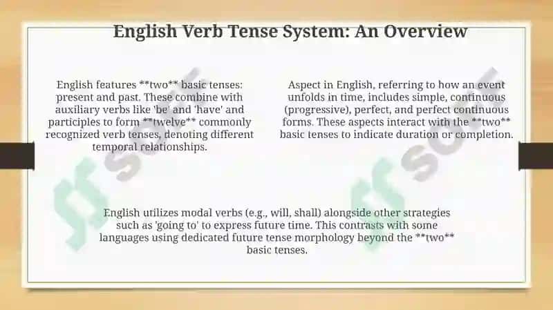 Verb Tense Systems in English and Native Language 4