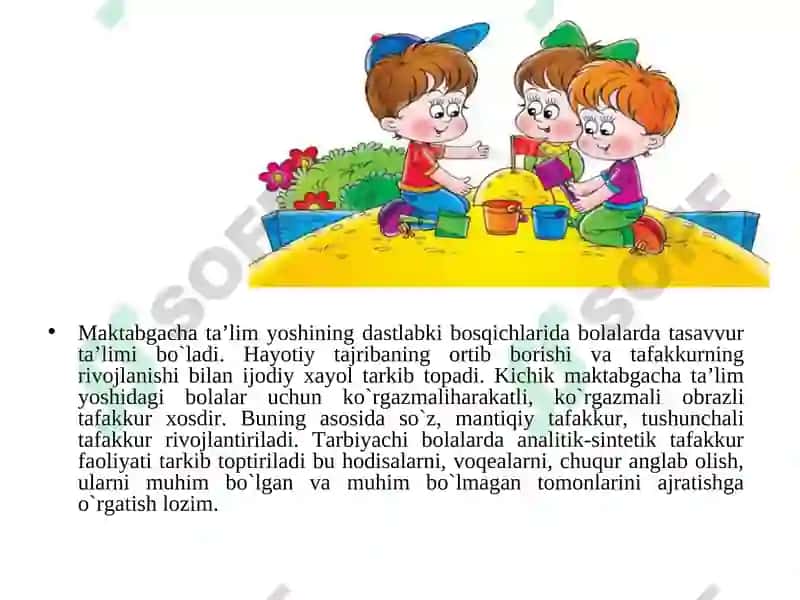MAKTABGACHA YOSHDAGI BOLALARNING AQLIY RIVOJLANISHI 4