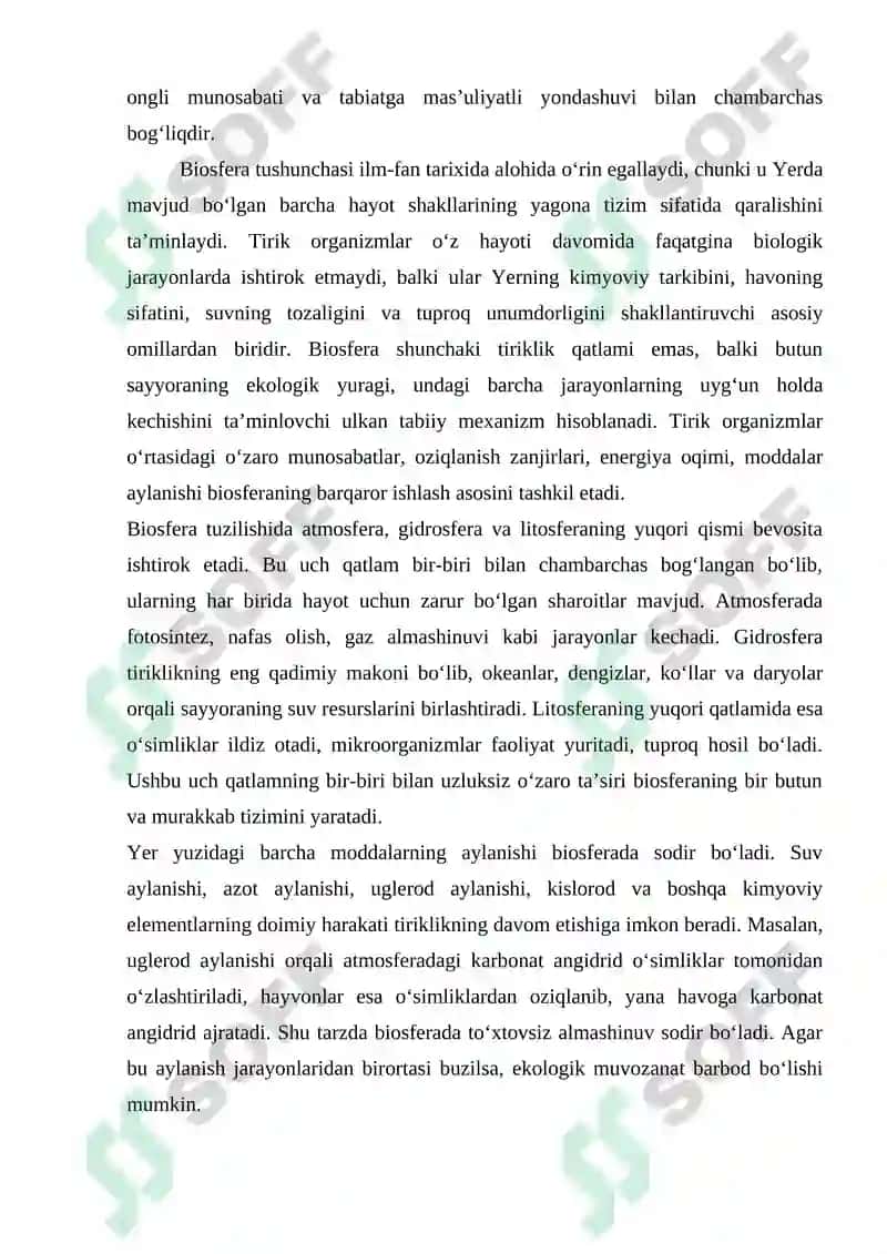 Biosfera tuzilishi va vazifasi 4