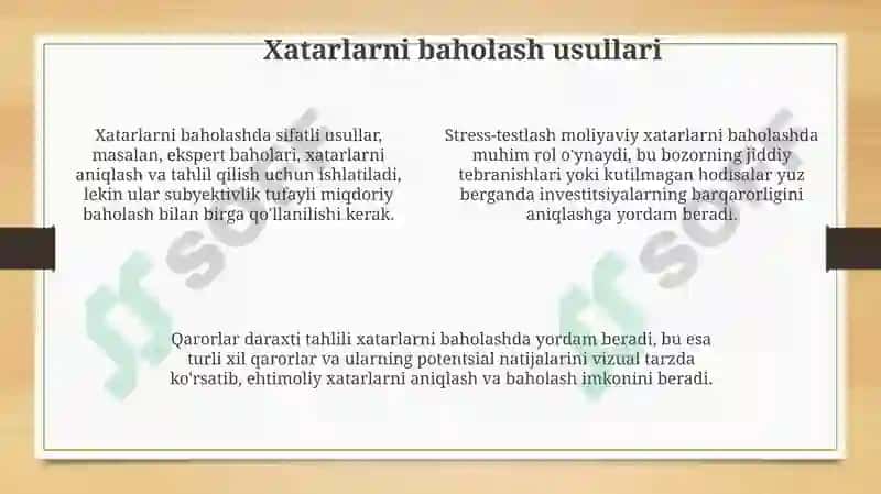Xatarlarni aniqlash va o'lchash 4