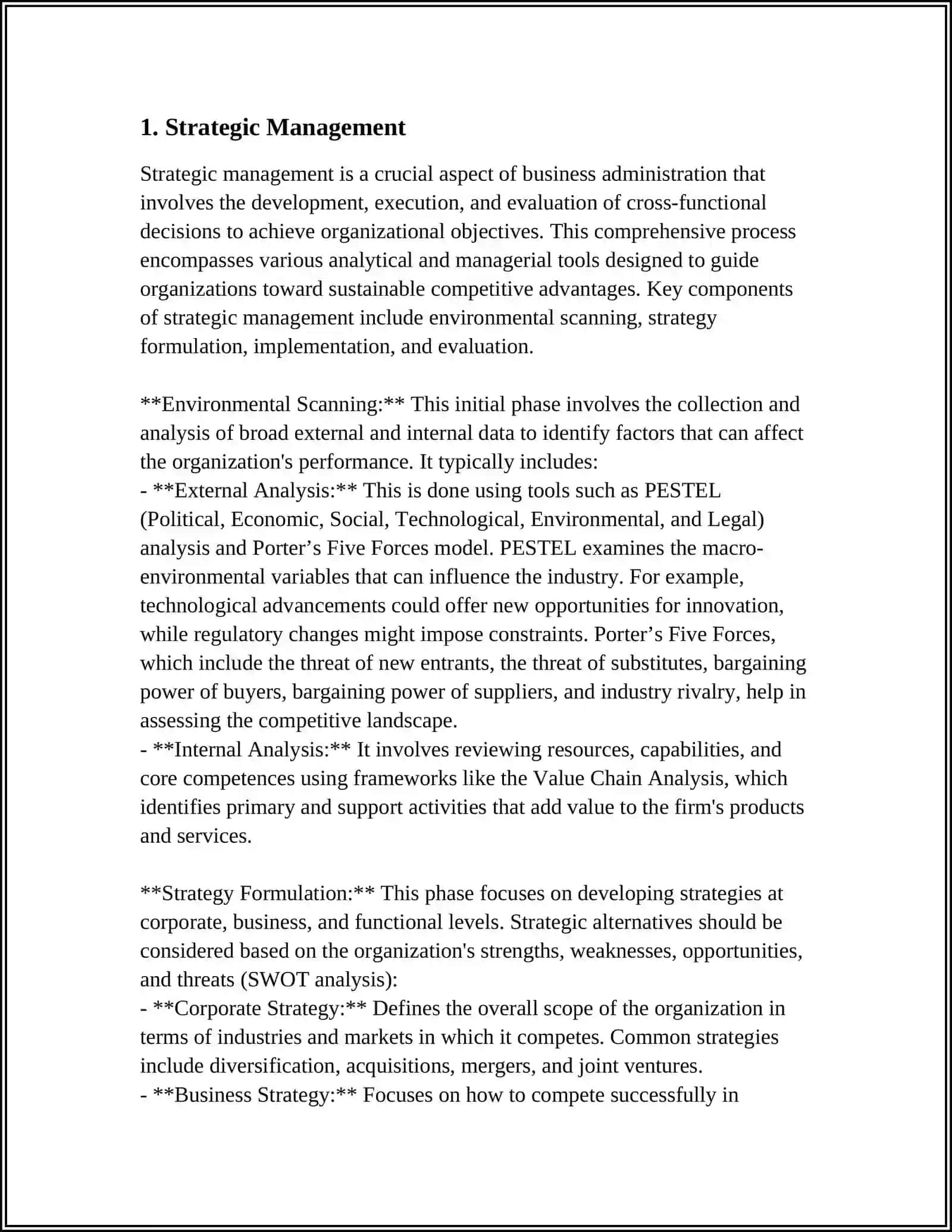 Strategic Management 4