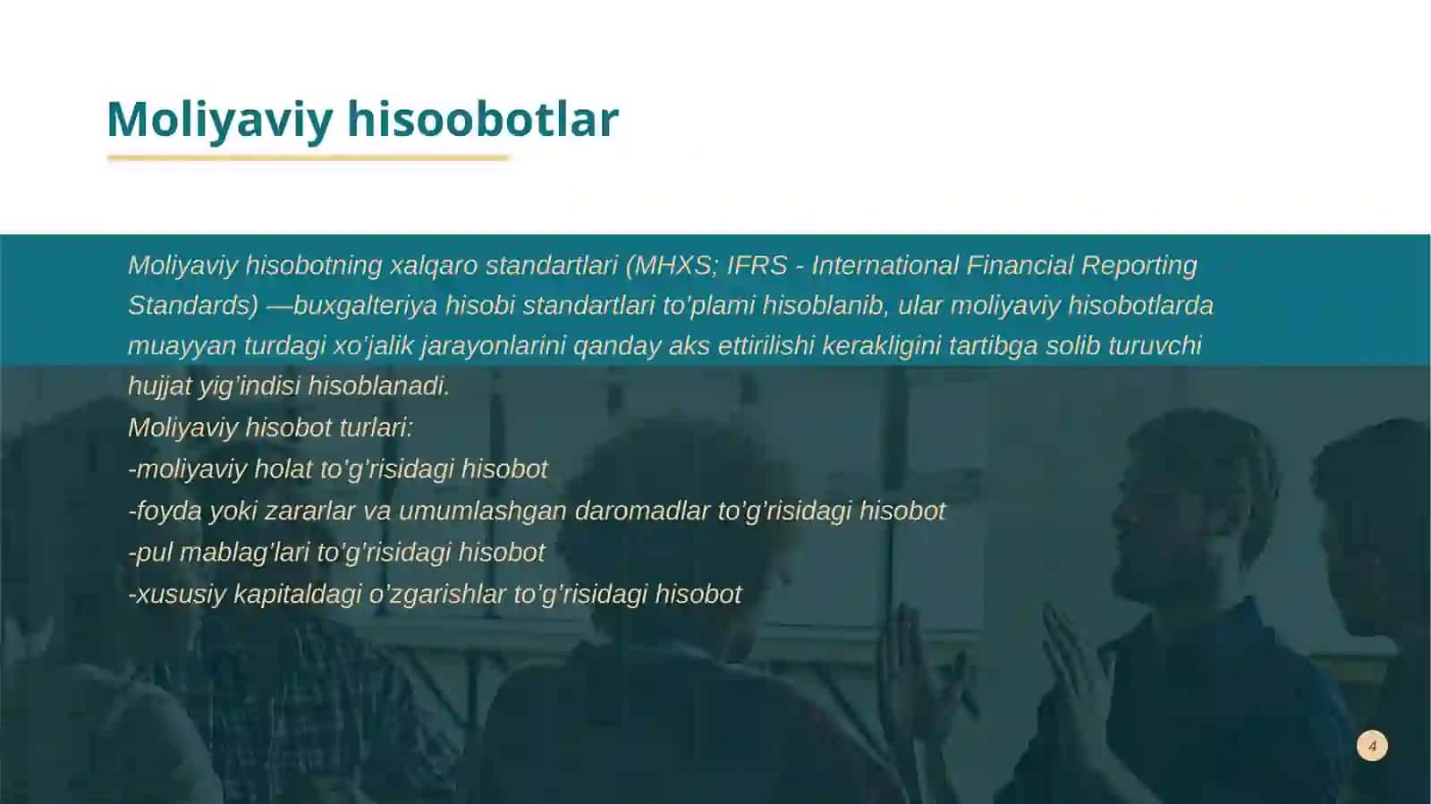 Moliyaviy hisobot shakllari va uning tuzilishi 4