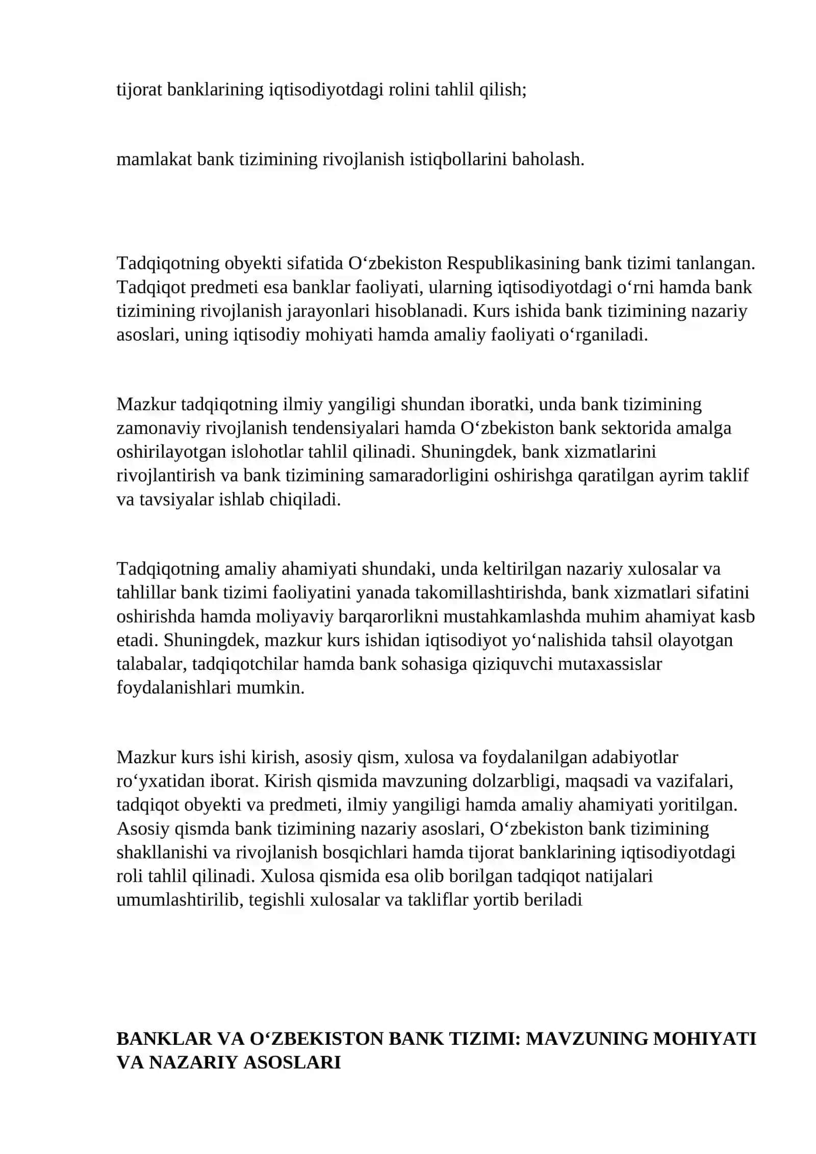Banklar va ozbekiston bank tizimi 4