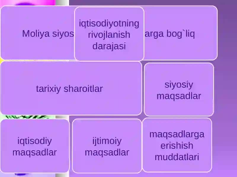 Moliya siyosati, moliya mexanizmi va tizimi 4