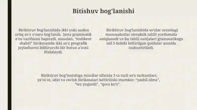 So'z birikmalaridagi sintaktik aloqa turlari 4