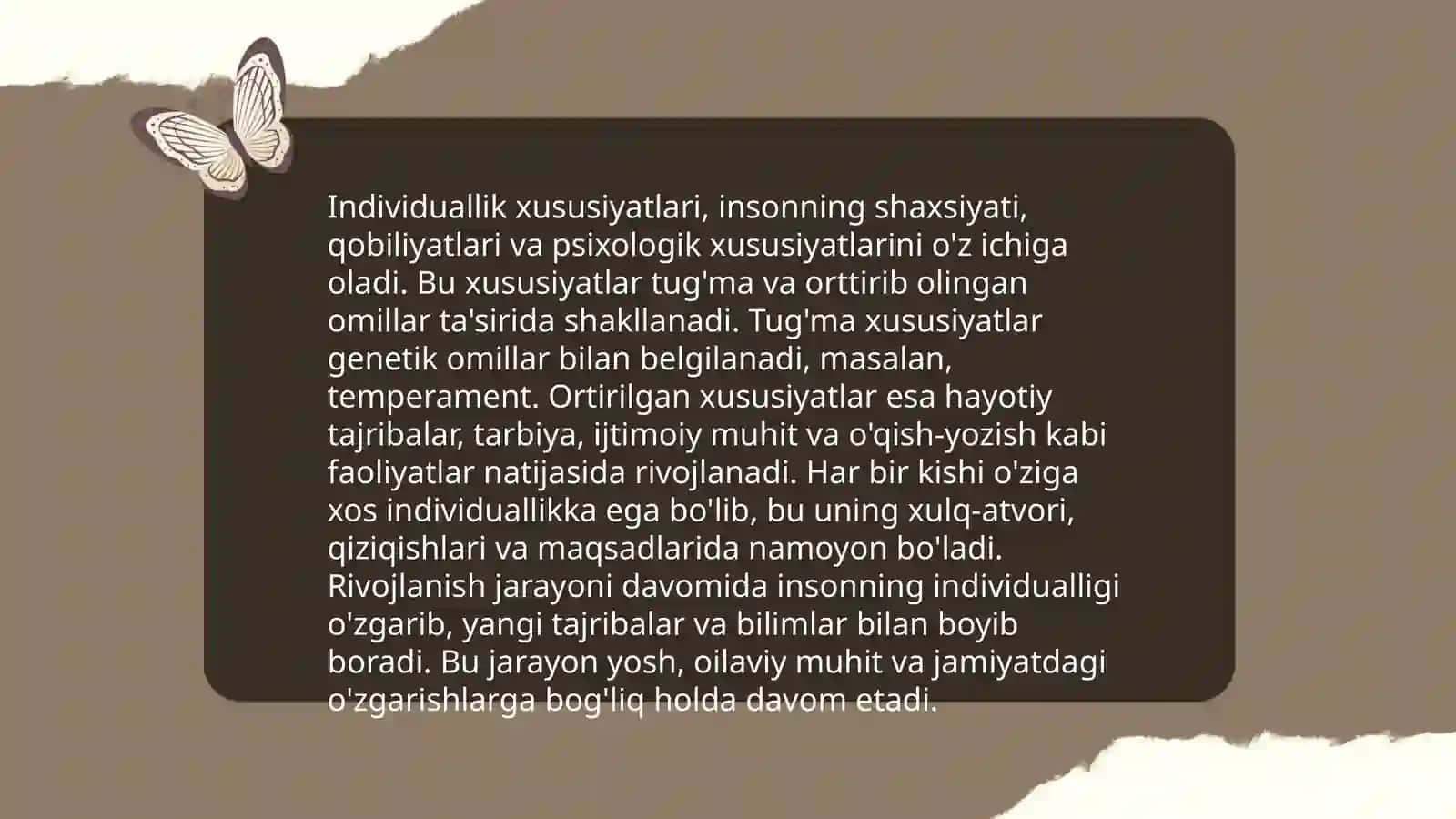 Shaxs rivojlanishining psixologik asoslari 4