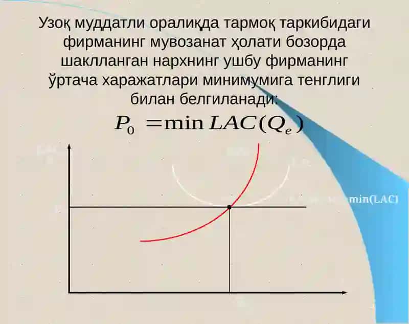 Узоқ муддатли фирмаларнинг тармоқ мувозанатлари 4