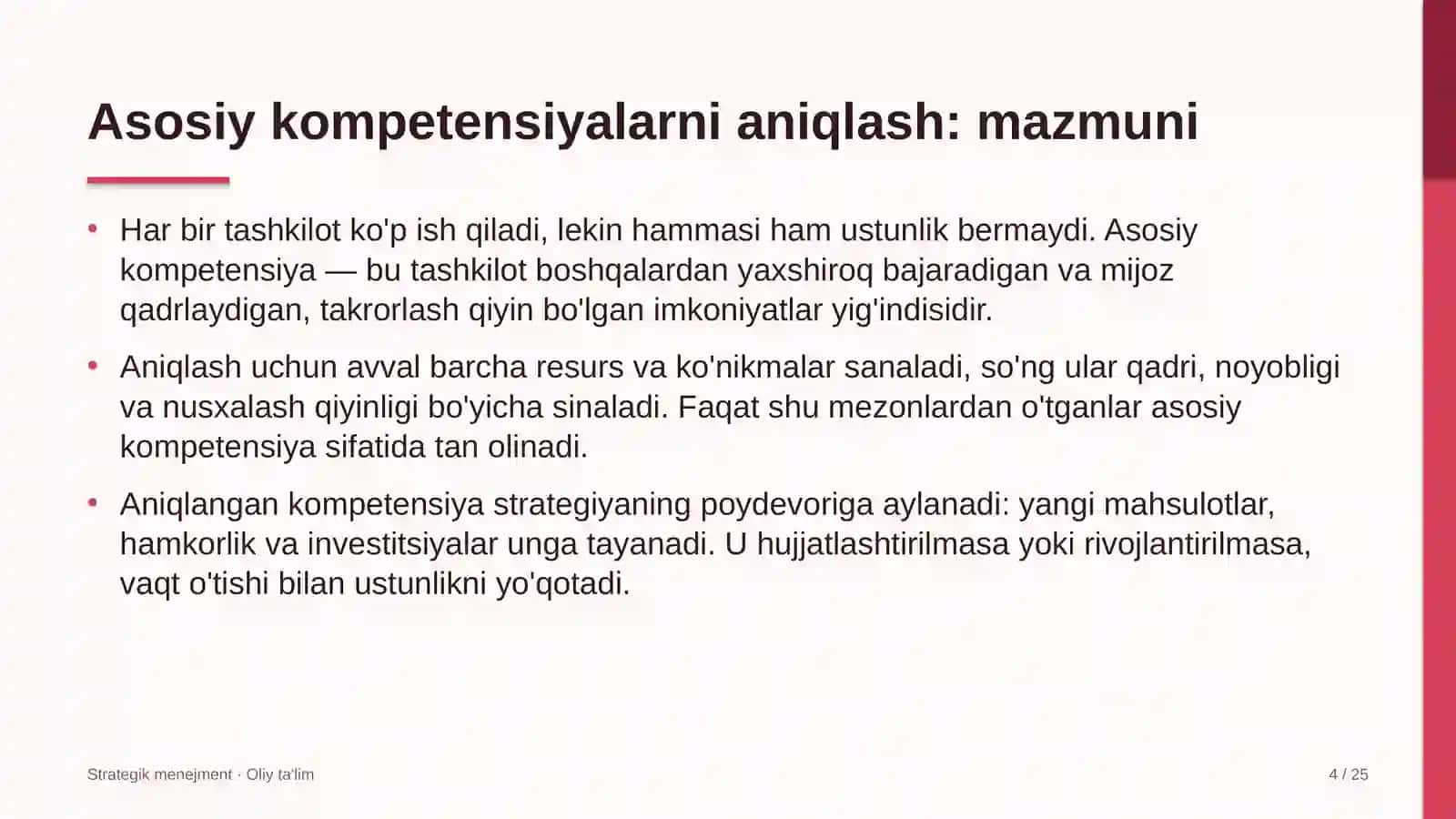 Davlat arxivlarida asosiy kompetensiyalarni aniqlash 4