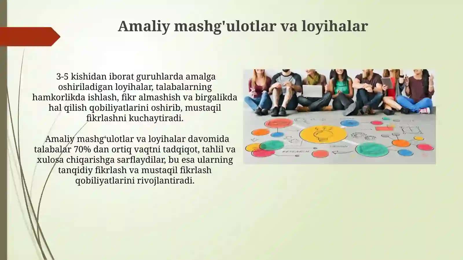 Integratsiyalashgan o'qitish usullari 4