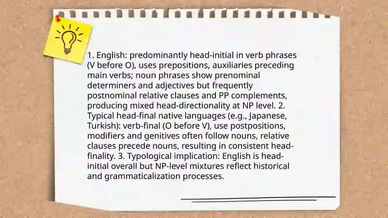 Typology of syntactic level of English and Native Language 4