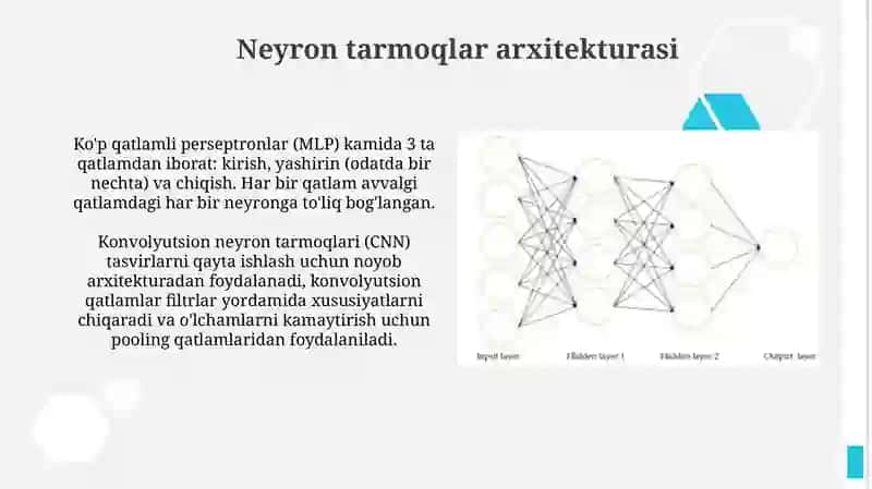 Chuqur òrganish ( deep learning) va neyron tarmoqlar 4