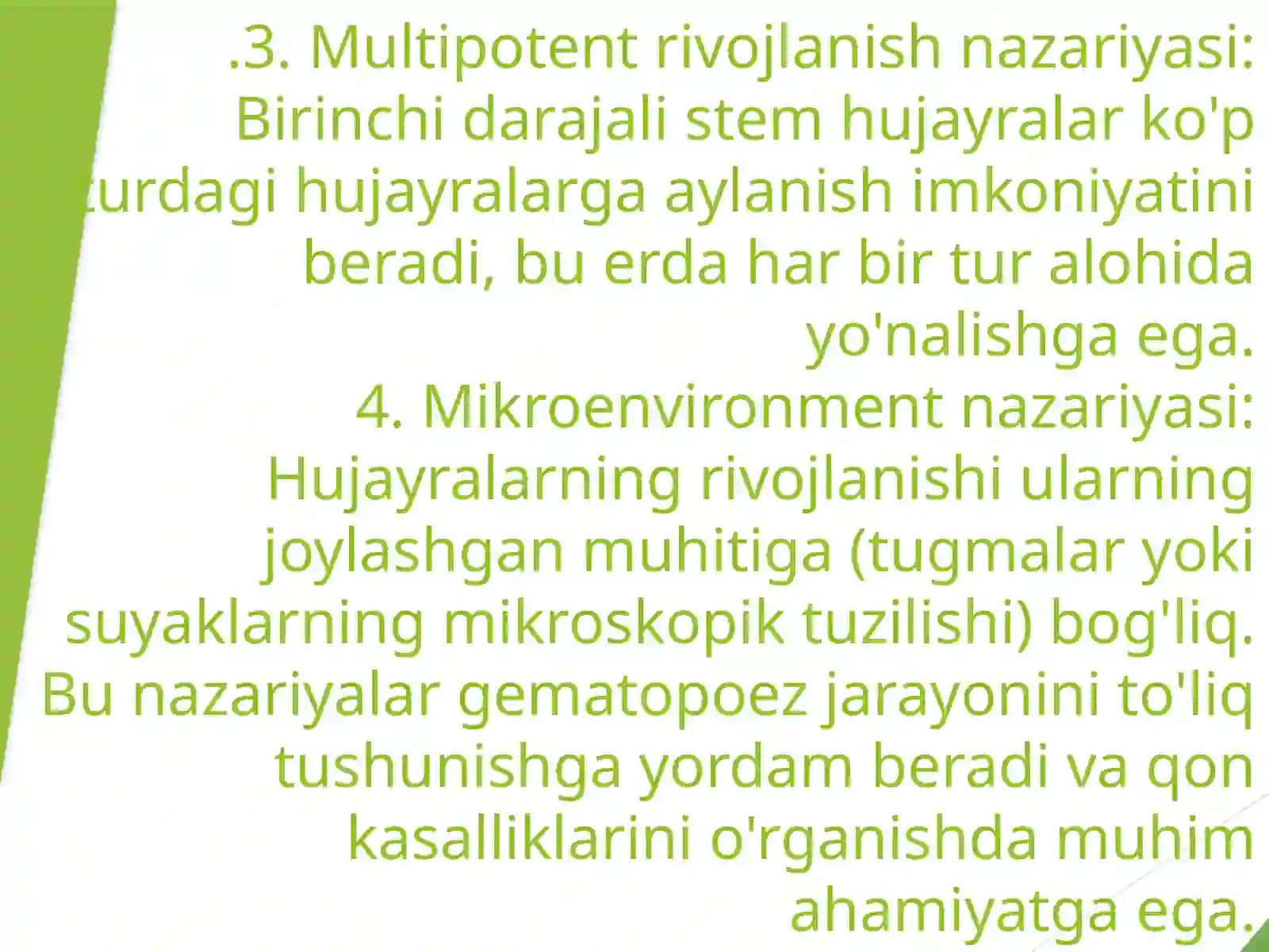 Gematopoez nazariyasi 4