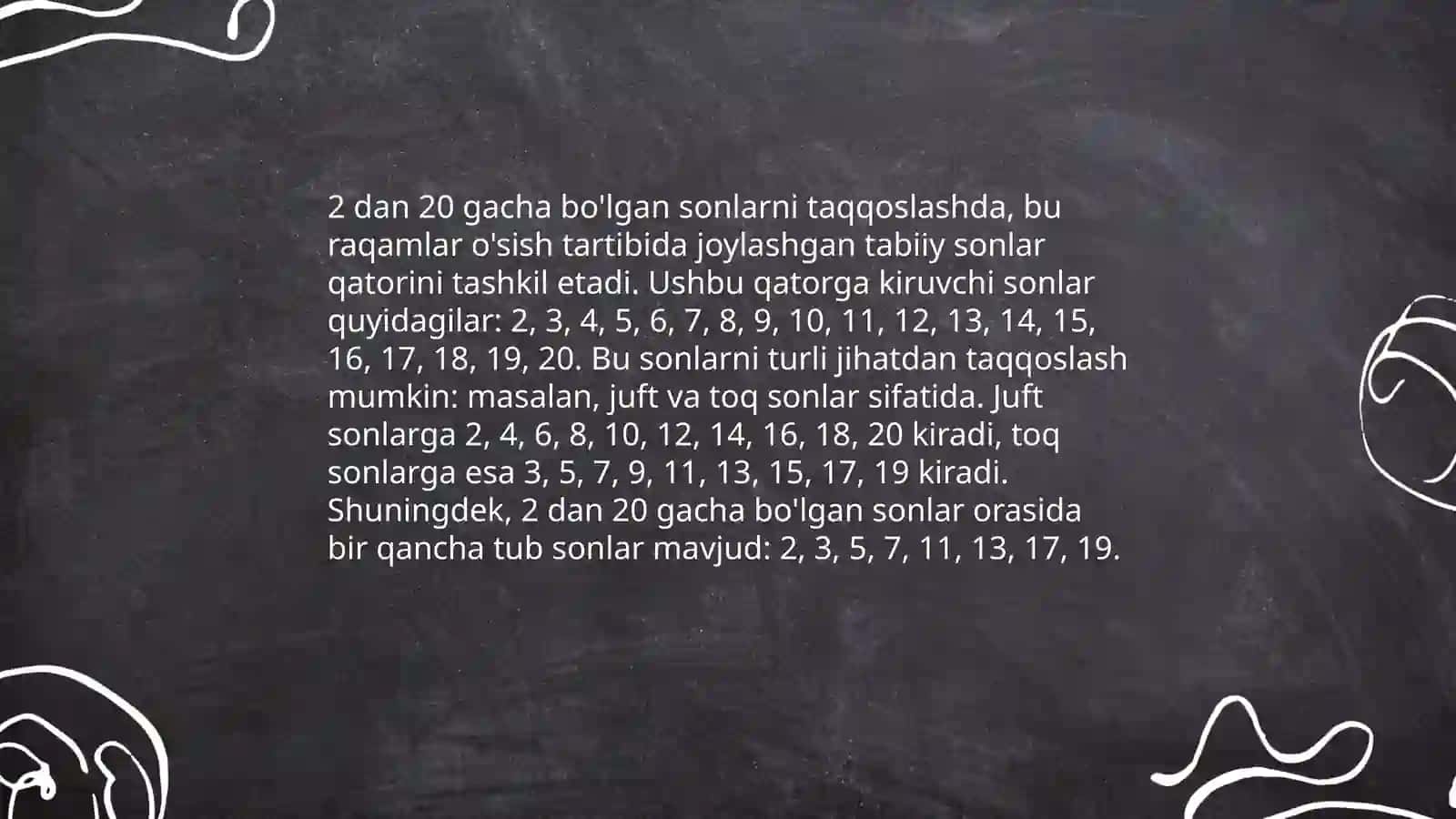 Sonlarbilan ishlash 4