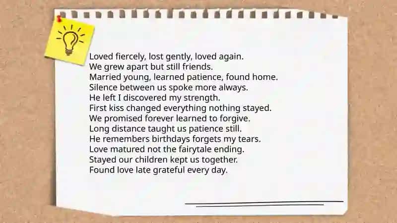 A life in six words 4