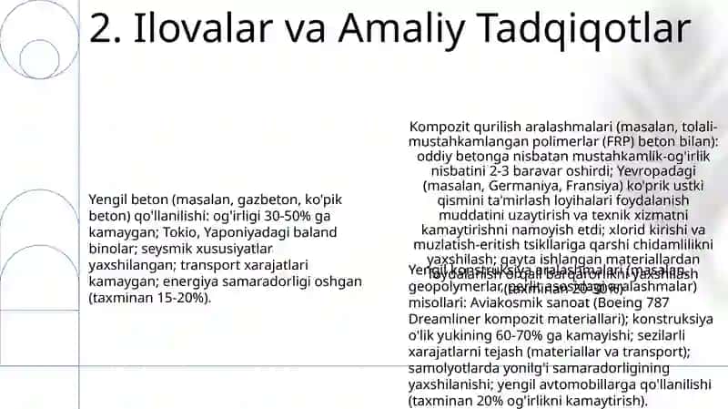 Yengil Beton va Kompozit Qurilish Aralashmalari 4