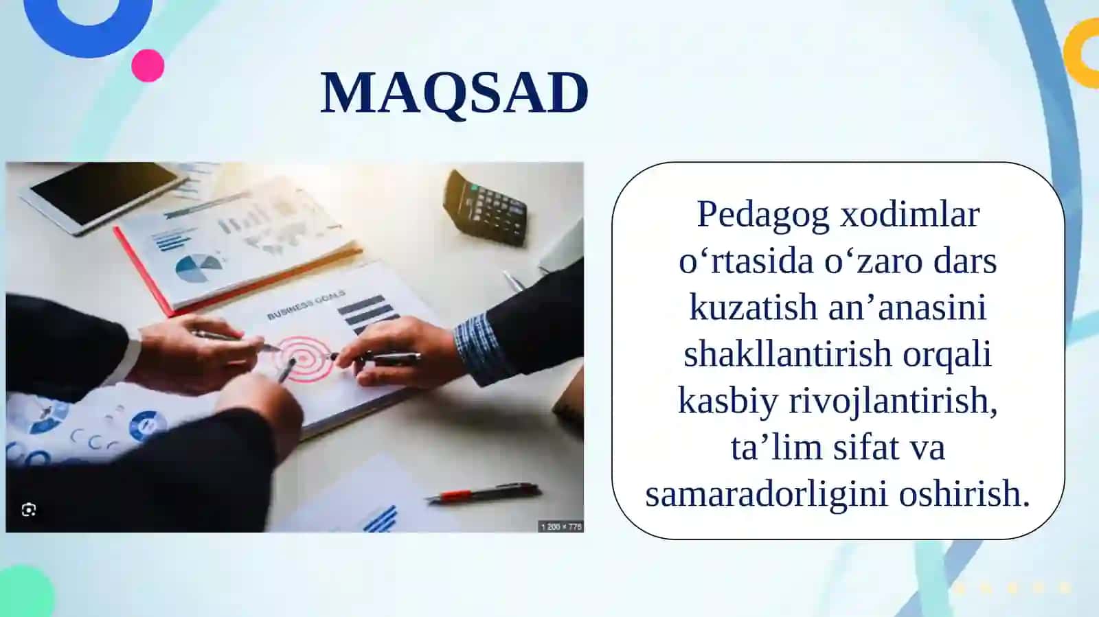 PEDAGOG XODIMLAR O‘RTASIDA O‘ZARO DARS KUZATISH AN’ANASINI SHAKLLANTIRISH 4