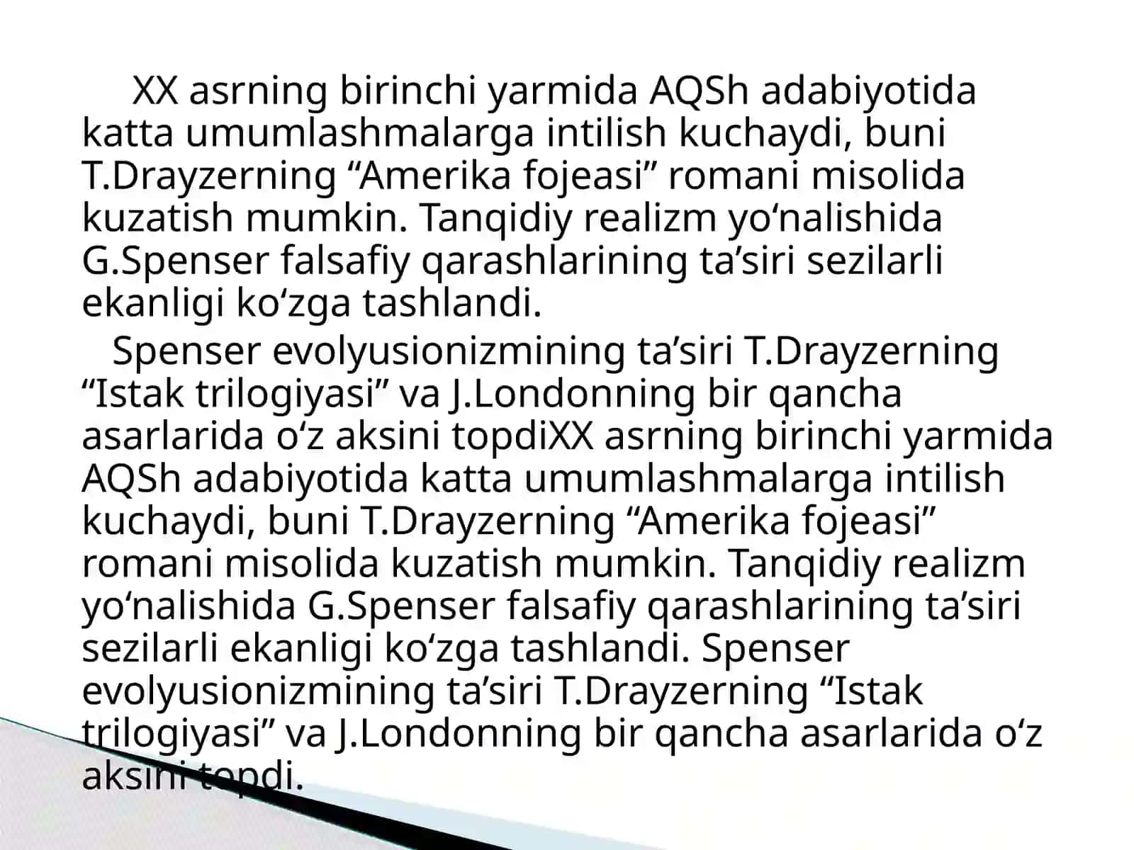 XXasr Amerika adabiyotida yangi oqimlar 4