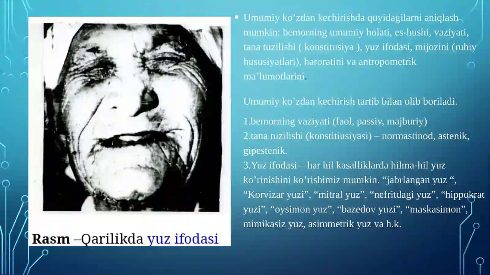 Bemorni mustaqil ko’zdan kechirish 4