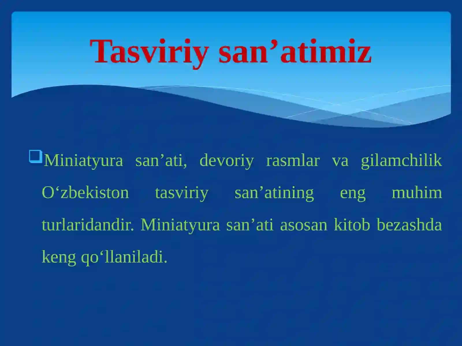 MilliySan’atimizvaHunarmandchilik 4