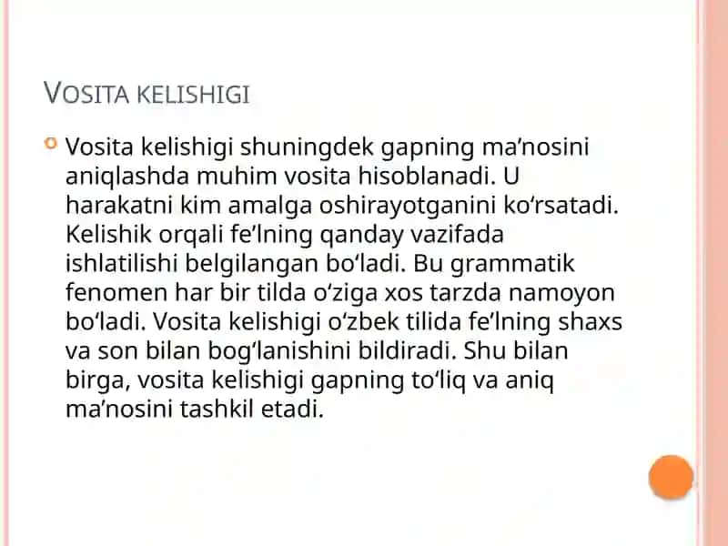 Vosita kelishigi 4