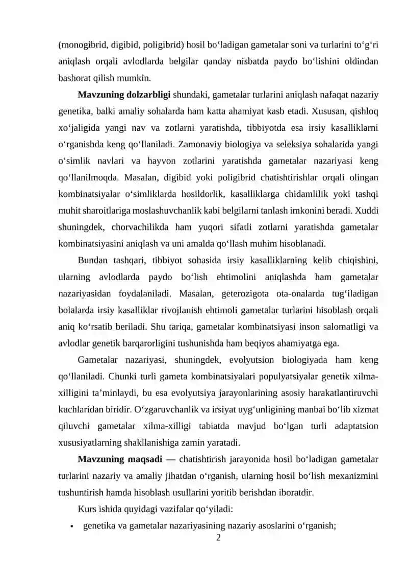 CHATISHTIRISH VAQTIDA GAMETALAR TURLARINI ANIQLASH 4