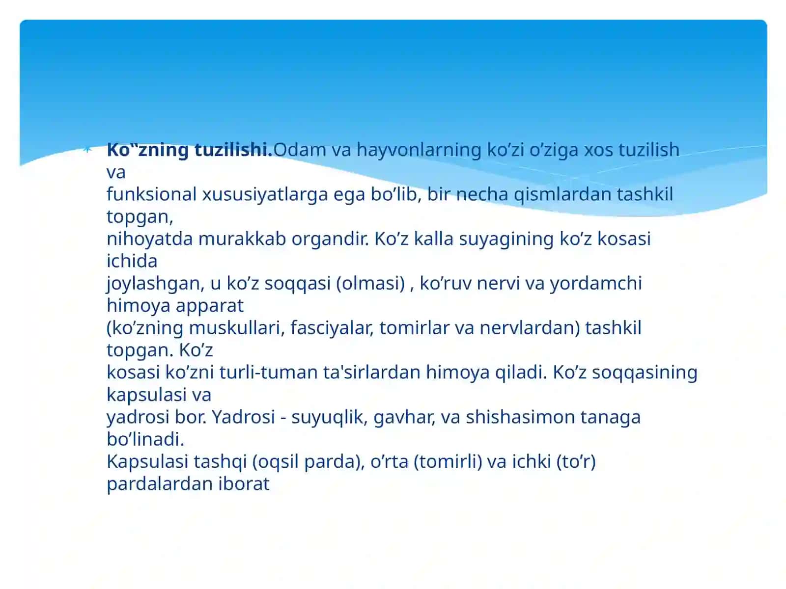 KO’RUV ANALIZATORI.KO’ZNING OPTIK TIZIMI 4
