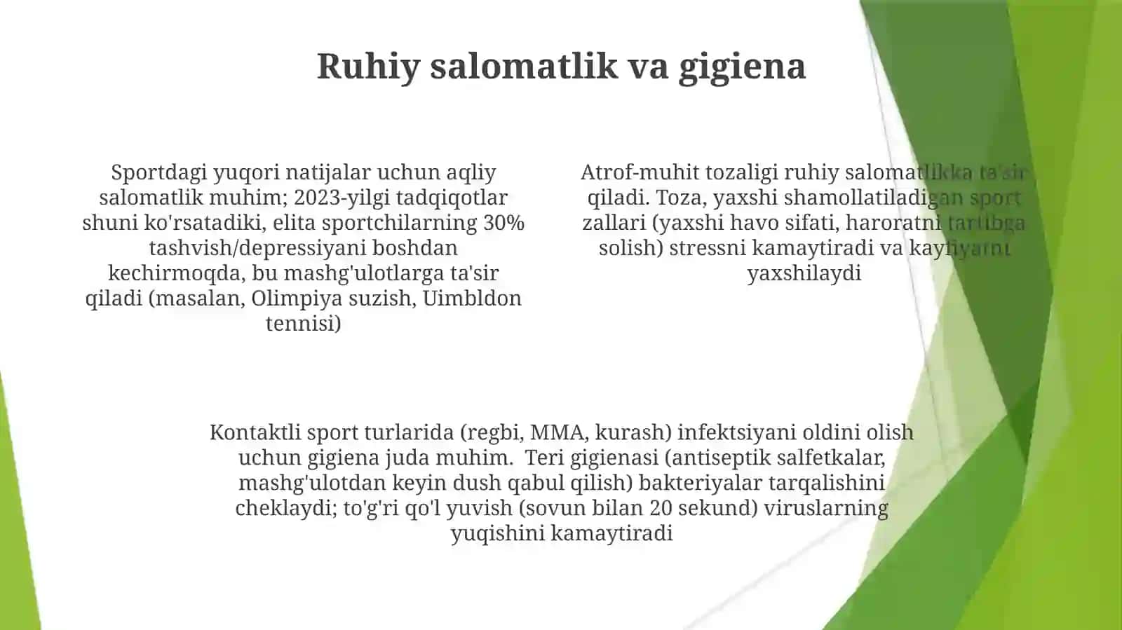 Ayrimsportturlaribilanshug‘ullanishgigiyenasi 4