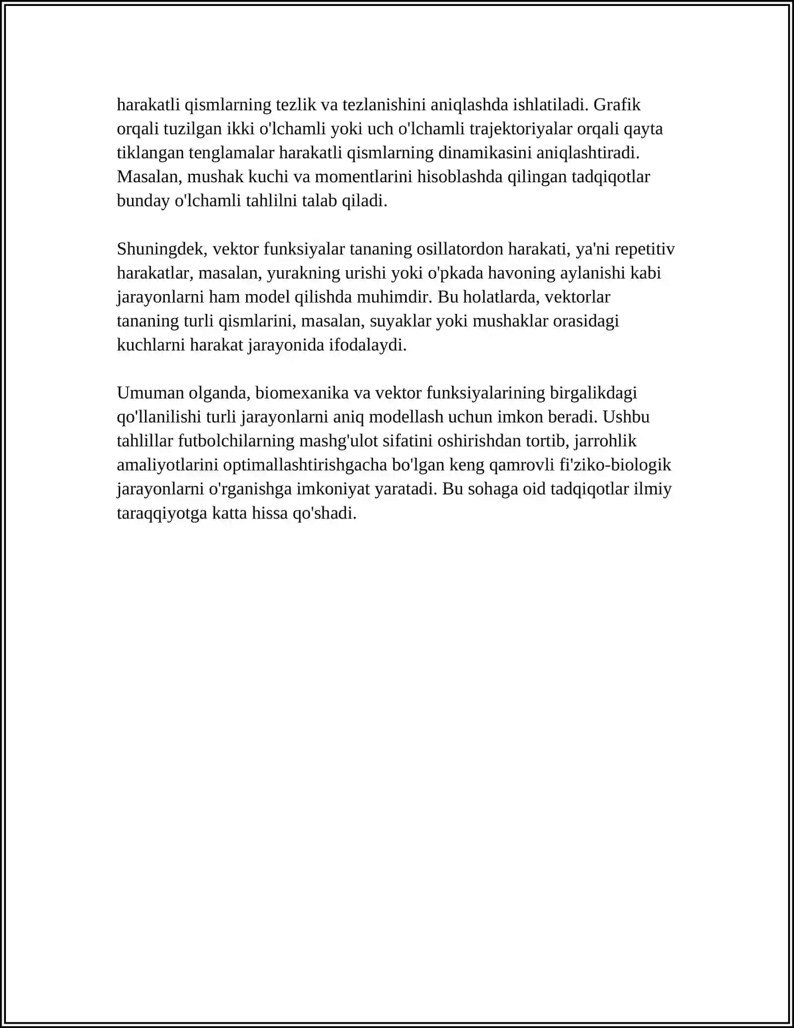 VEKTOR FUNKSIYALARNING BIOMEXANIKA SOXASIDA TADBIQLARI 4