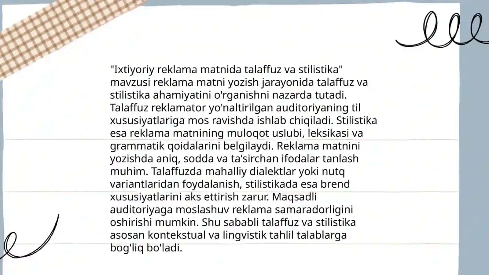 Ixtiyoriy reklama matnini tahlil va tahrir qilish 4