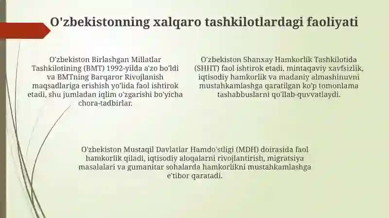 O'zbekiston va jahon hamjamiyati 4