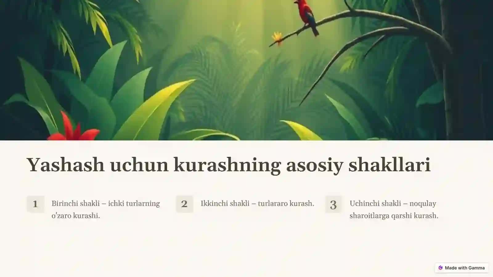 Yashash uchun kurash xillari 4