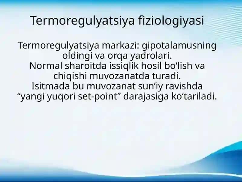 Isitma boʻyicha differensial diagnostika 4